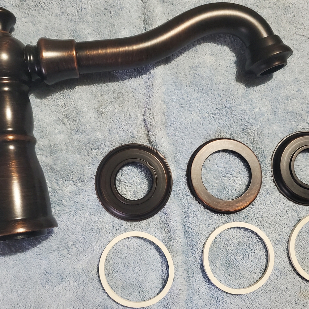 Delta Bronze Faucet with Black and White Accents